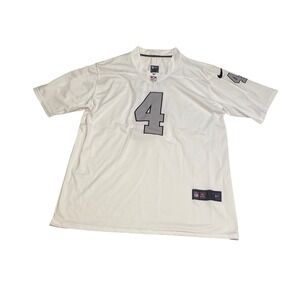 Nike NFL On Field Derek Carr Oakland Raiders Jersey White Mens XXL 4